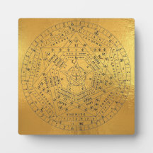 Sigillum Dei Aemeth Sigil Occult Pentagram Dourado