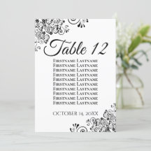Placa Simples de Casamento Preto e Branco