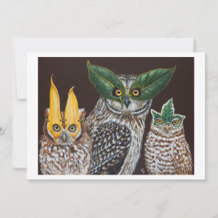 placa simples mascarada owls