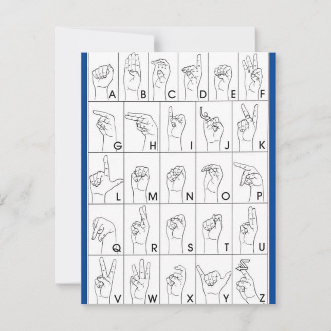 placa simples SIGN LANGUAGE (Frente)