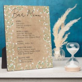 Placa Sinal de Bar Rustic Wedding Flowers
