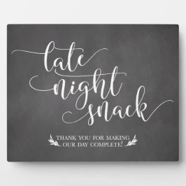 Placa Sinal de Favor dos Snacks Noturnos Tardios