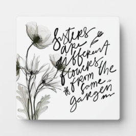 Placa "Sisters" 5,25" x 5,25" com Easel