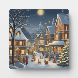 Placa Snowy Christmas Town