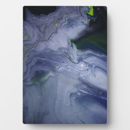 Placa Storm Acrylic Pour Painting Plaque