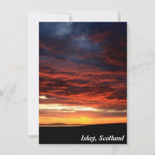 Placa Sunset em Islay, na Escócia
