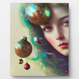 Placa Tabletop de Deusa de Natal com Easel