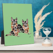 Tabletop Plaque com Easel: GERMAN SHEPHERD