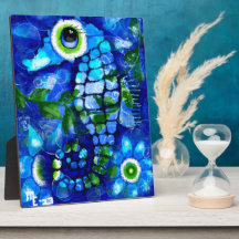 Tabletop Plaque Whimsic Abstrato Seacavalo