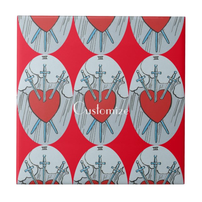 Placa Tarot 3 Espadas Troço_Trova (Frente)