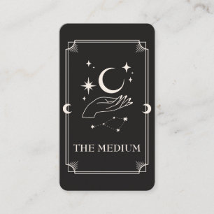 Placa Tarot Medium Celestial Cartão de visita