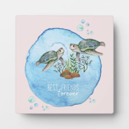 Placa Tartarugas marinhas BFF - Presentes personalizados