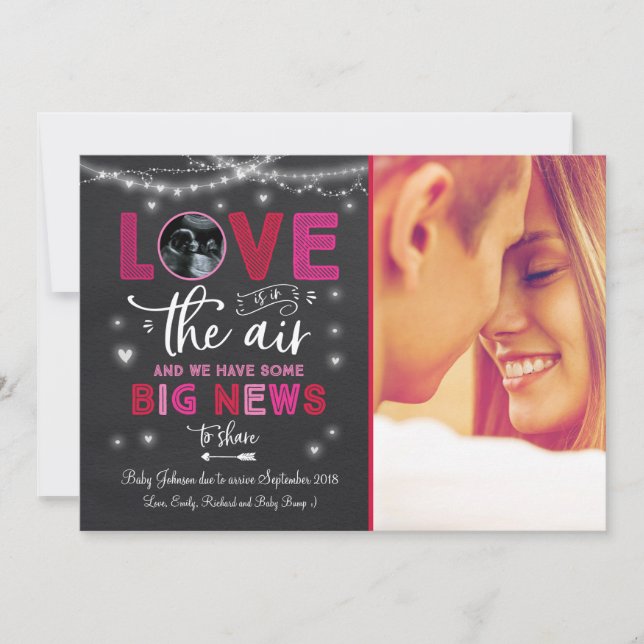 Placa Ultrassônica de Anúncio de Gravidez do dia d (Frente)