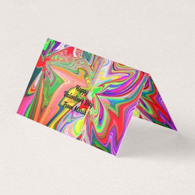 Placa única dobrada com Abstrato Marble (Frente)