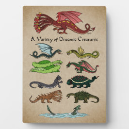 Placa Variedade de criaturas draconianas