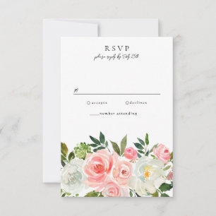 Placa Vintage Blush Pink & Ivory Rosa Garland RSVP