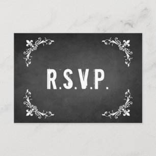 Placa Vintage Chalkboard RSVP