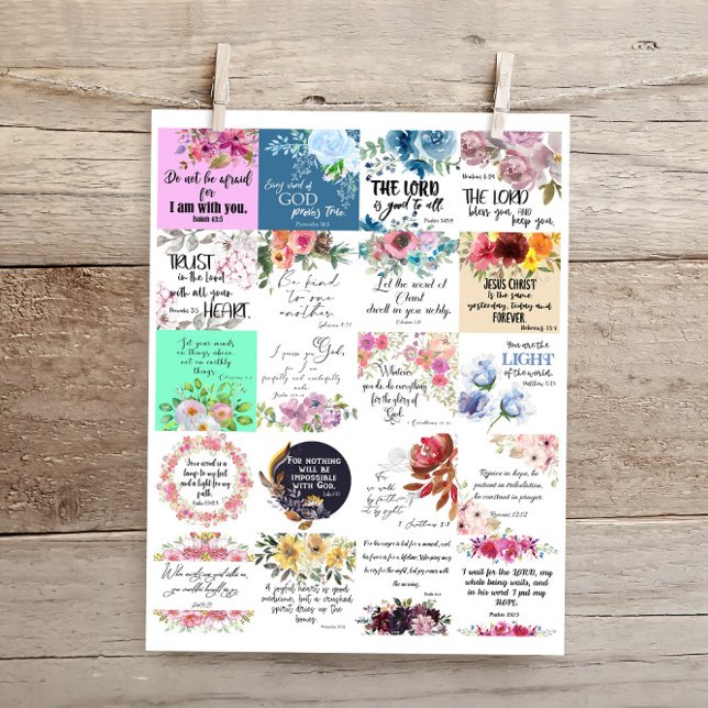 Placas bíblias vertidas 2x2 20 peças (Criador carregado)