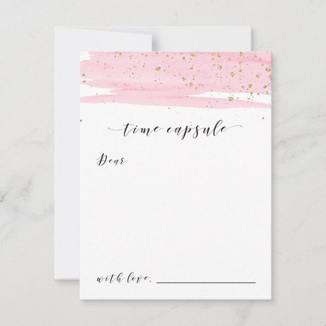 Placas Cápsulas Cor-de-Água Rosa e Dourada Sparkle (Frente)