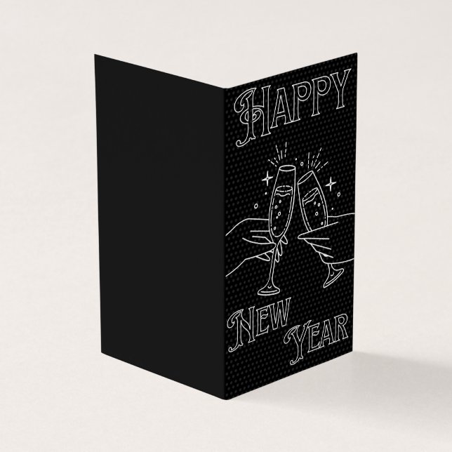 Placas de Ano Novo Pretas e Brancas 25pk (Exterior)