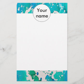 Placas de aquarela brancas azuis