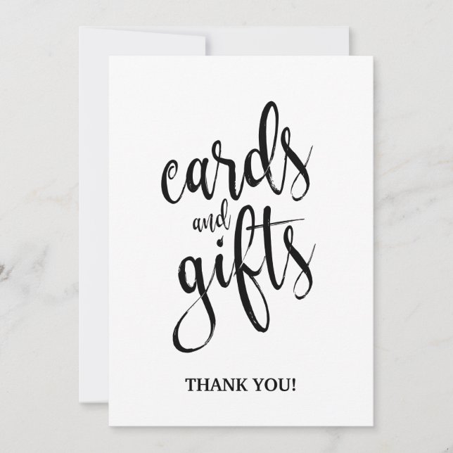 Placas de Caligrafia Acessíveis Cartões e Presente (Frente)