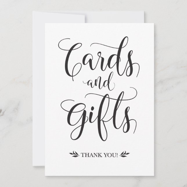 Placas de Cartões e Presentes para Casamento Moder (Frente)