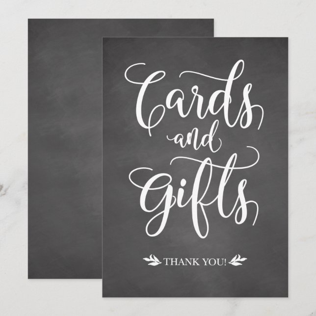 Placas de Cartões e Presentes para Casamento Rústi (Frente/Verso)