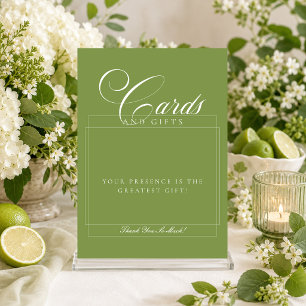 Placas de casamento Clássico Marfim Verde Cartões