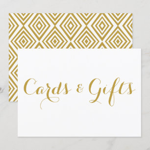 Placas de casamento de cartões e presentes de cali