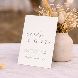 Placas de Casamento de Cartões e Presentes Minimal