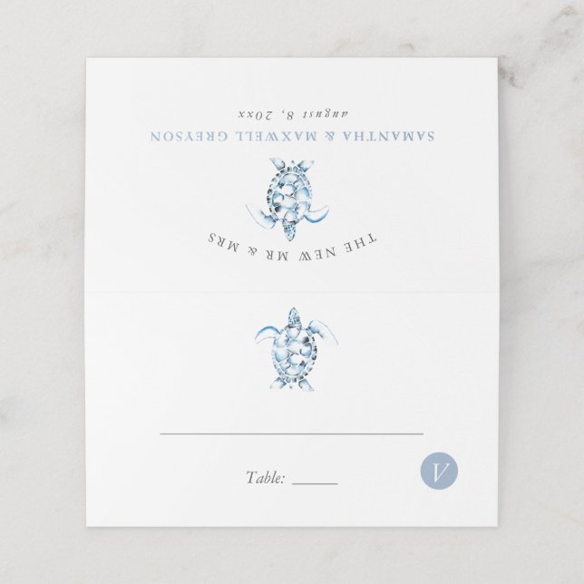 Placas de Casamento de Praia Cartões de Escolha de (Exterior/Desdobrado)