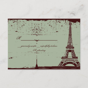 Placas de Casamento RSVP da Torre Eiffel