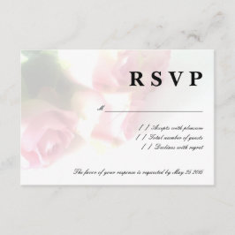 Placas de casamento RSVP de flor rosa rosa rosa