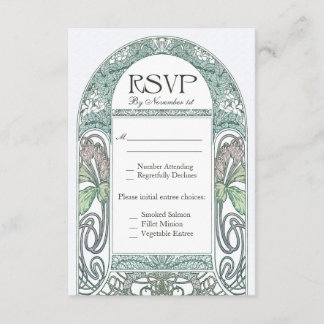 Placas de Casamento Vintage Floral RSVP IV