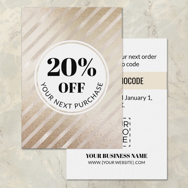 Placas de desconto com faixas Douradas de código p (Criador carregado)