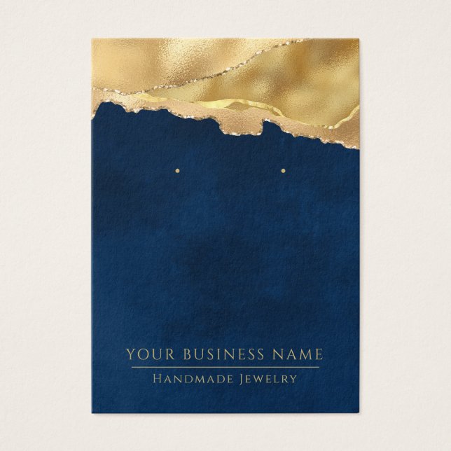 Placas de exibição azul Dourado com Marinho abstra (Frente)