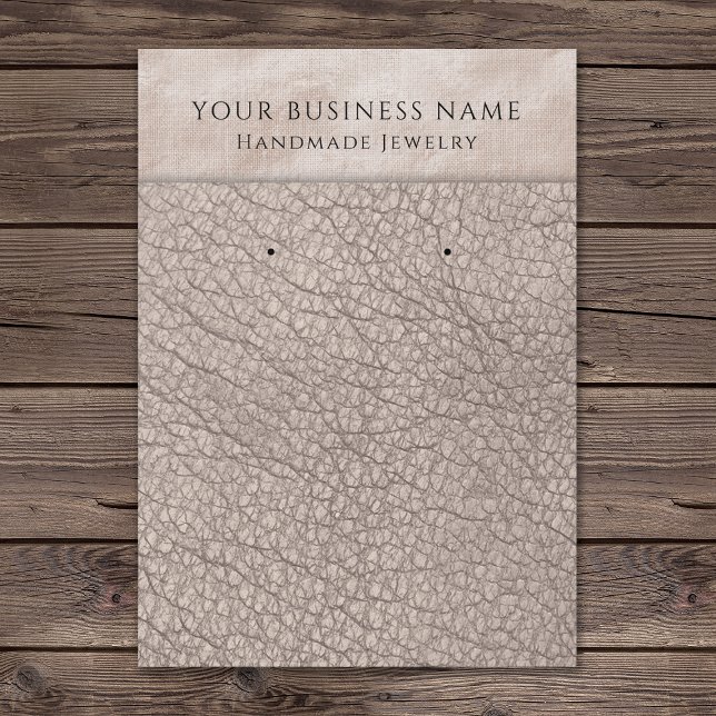 Placas de exibição Champagne Faux Leather Earring (Criador carregado)