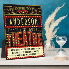Placas De Exibição Cinema em casa da Marquee do Cinema | Nome persona