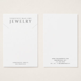 Placas de exibição de colar branco preto moderno