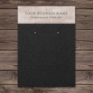 Placas de exibição de couro preto champanhe