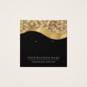 Placas de exibição de Dourado brilho preto quadrad