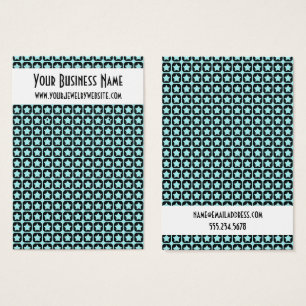 Placas de exibição de padrão preto e aqua Star
