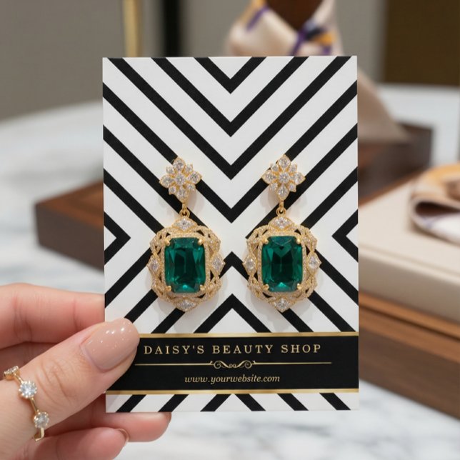 Placas de exibição Douradas de preto branco e luxo (Criador carregado)