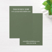 Placas de exibição simples do titular verde-oliva