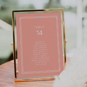 Placas de Gráfico de Casamento com Blush Mínimo AV
