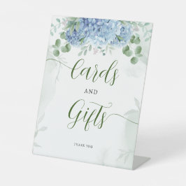 Placas de hydrangea azuis e Chá de fraldas para pr