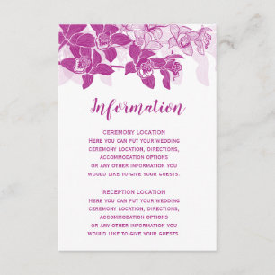Placas De Informação De Casamento Para Magenta Ele
