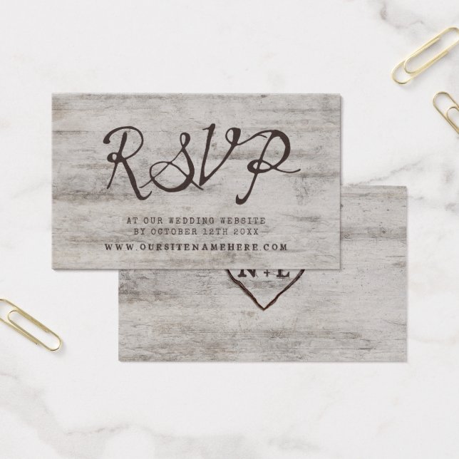 Placas de inserção do site de casamento RSVP de La (Escritótio)