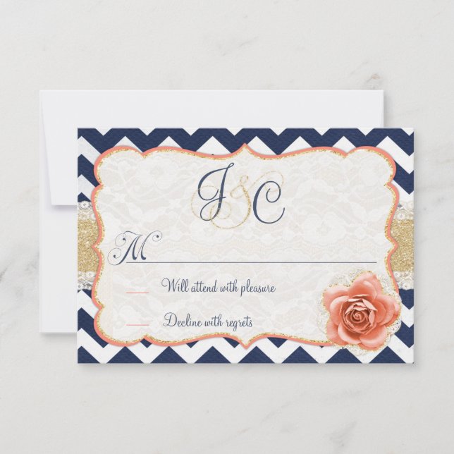 Placas de inserção RSVP de Jardim Cevron (Frente)